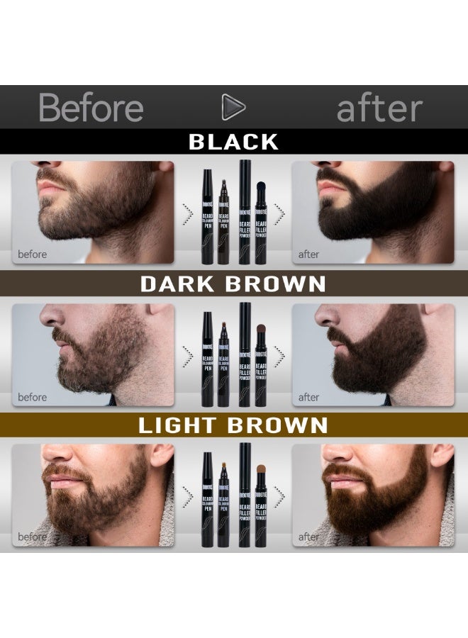 Immetee Beard Pencil Kit Beard Filler Pen，Natural Beard Styling Pencil, Waterproof and Sweat-Proof, Long-Lasting Coverage, Suitable for Creating Natural Beards, Mustaches and Eyebrows (Black) - Image 5