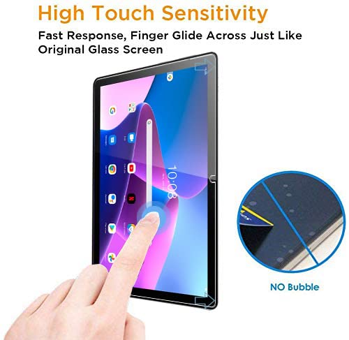 Robustrion Anti-Scratch & Smudge Proof Tempered Glass Screen Protector for Lenovo Tab M10 FHD 3rd Gen 10.1 inch - Image 4