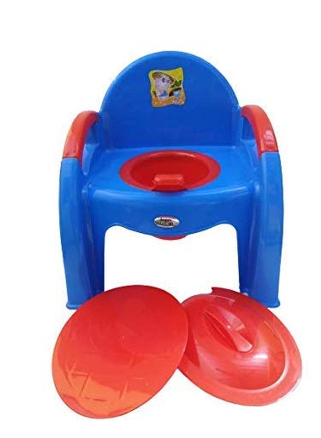 Nabhya Baby Toilet Training Chair Potty Seat with Upper Closing Lid and Removable Bowl Potty Seat (for 6-24 Month Babies) (Blue) - Image 1