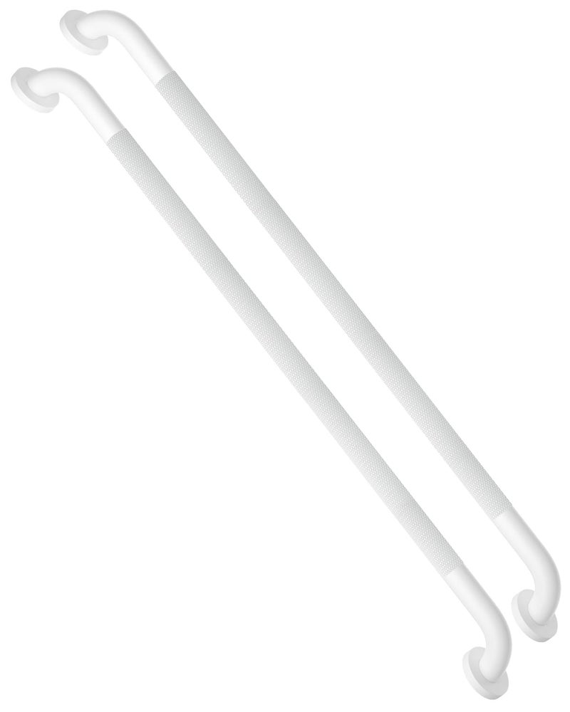 Munzong 2 Pack 36 Inch Anti Slip Shower Grab Bar Oil Rubbed White 125 DiameterMunzong Bathroom Grab Bar Knurled Bathroom Balance BarSafety Hand Rail Support Handicap Elderly Senior Assist Bath Handle - Image 2