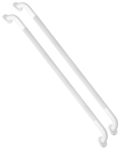 Munzong 2 Pack 36 Inch Anti Slip Shower Grab Bar Oil Rubbed White 125 DiameterMunzong Bathroom Grab Bar Knurled Bathroom Balance BarSafety Hand Rail Support Handicap Elderly Senior Assist Bath Handle - Image 1