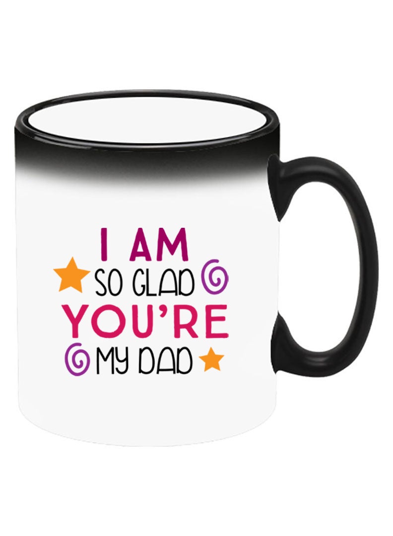 Theodor Color Changing Heat Sensitive Ceramic Mug, Image Revealed When HOT Liquid is Added! I am so glad you are my dad - Image 2