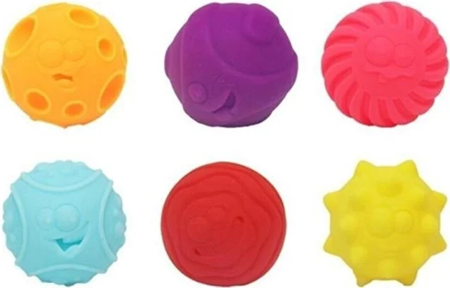 Tekno İstanbul Tekno Istanbul Erpa Toy Soft Activity Balls Set of 6 Soft Elastic Balls