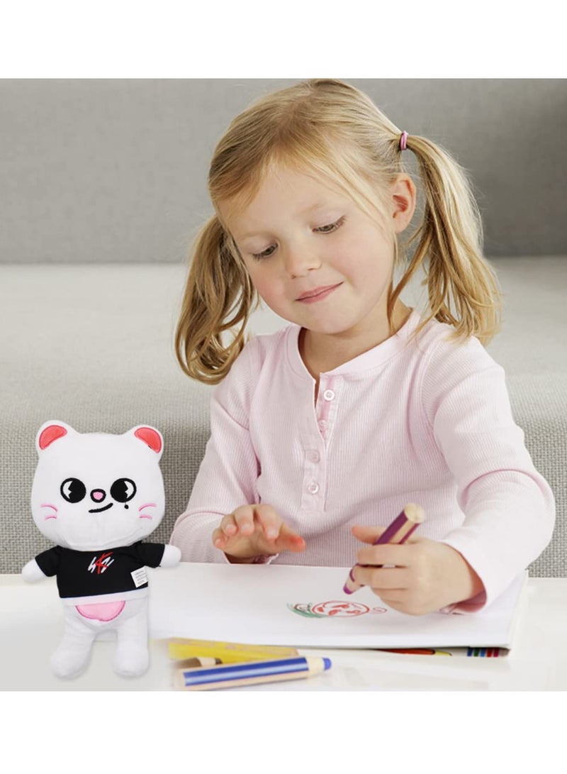 Excefore Plush Toy Stray Kids Stuffed Toy  White Cat Doll Stuffed Animals Toy, Stray Kids Cuddly Toy Soft Plush Doll Toy for Kids Adults Boy Girls Soft Stray Plush Birthday Gifts for Kids - Image 5