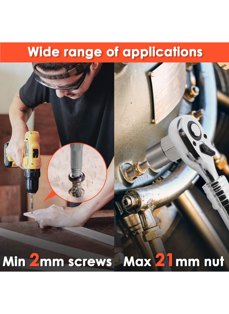 THINKWORK THINKWORK Damaged Screw Extractor Set, 2-21mm, 39-Piece Bolt Extractor Kit, Easy Out Bolt Extractor Set, Impact Bolt & Nut Remover Set for Damaged, Frozen, Rusted, Rounded-Off Bolts, Nuts & Screws  - Image 3