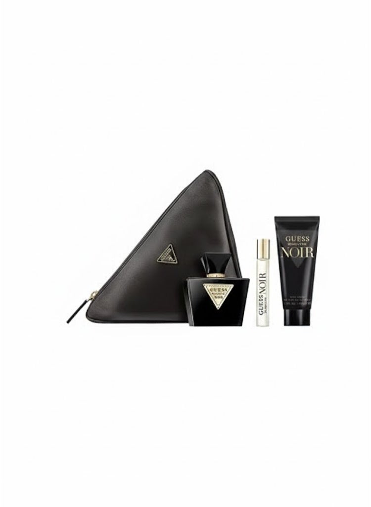 Guess Seductive Noir Coffret Pour Femme SET EDT 75ml+Mini/Travel Spray 15ml+Body Lotion/Mist 100ml+Pouch/Bag - Image 2