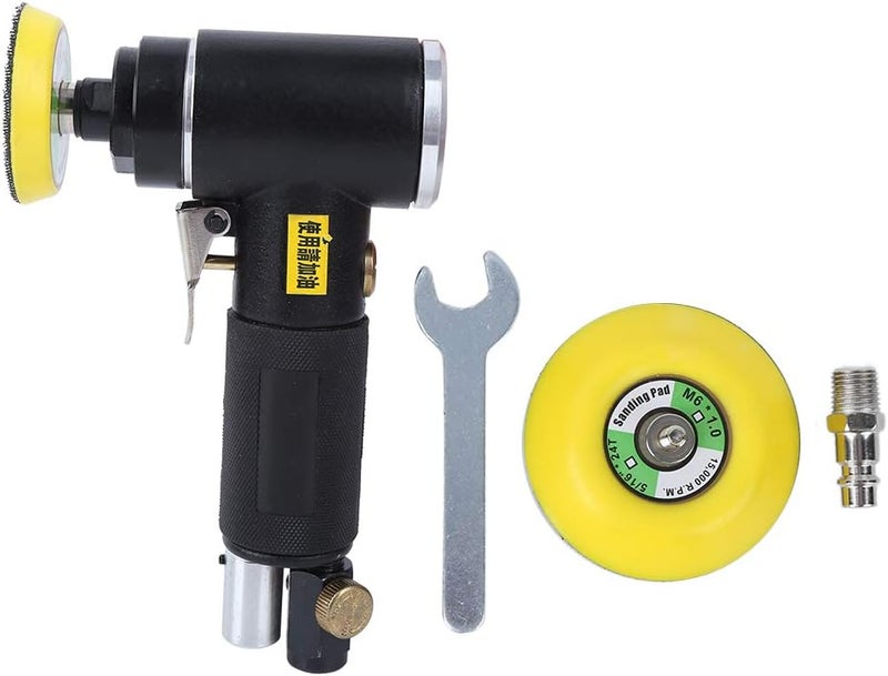 Air Polishing Machine Pneumatic Polisher, Air Sander Machine with Pressing Switch, Lightweight Handheld Tool for Deburring Grinding Polishing with EU Connector - Image 1