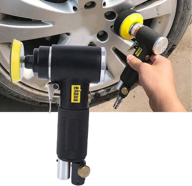 Air Polishing Machine Pneumatic Polisher, Air Sander Machine with Pressing Switch, Lightweight Handheld Tool for Deburring Grinding Polishing with EU Connector - Image 4