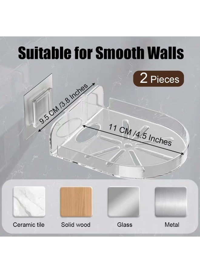 CityRiya-Long Wall Mount Bracket for Security Camera, 3 Packs Indoor Outdoor Camera Bracket, No Drill Universal Small Floating Wall Shelf, Clear Mini Storage Shelves Flexible Use for Speakers, Baby Monitors - Image 5