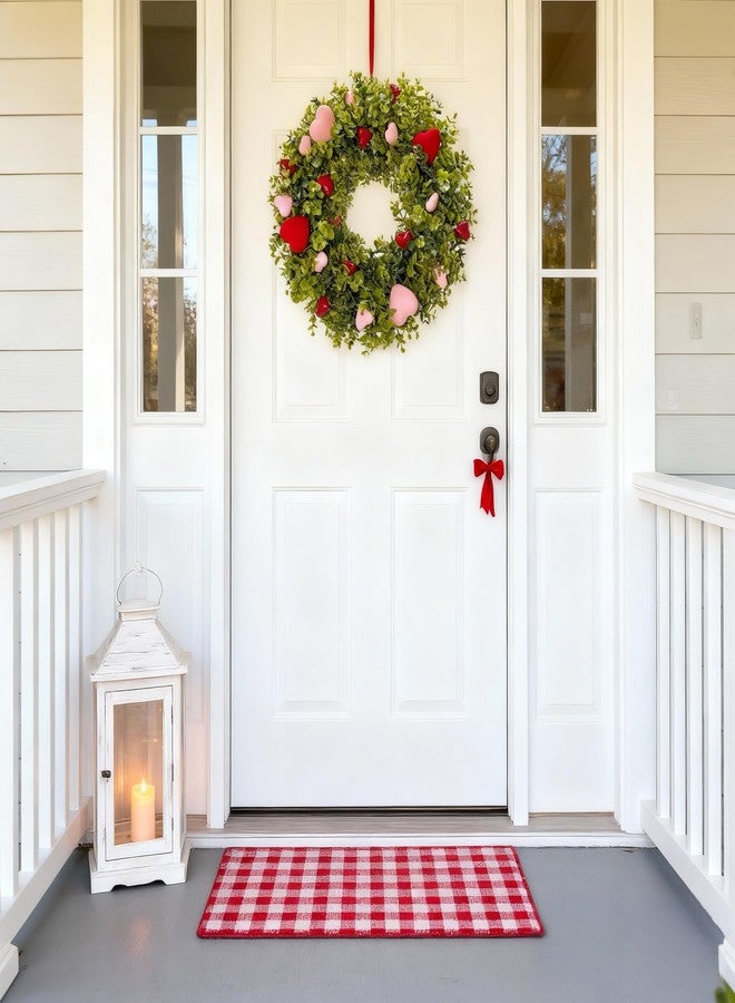 HipTree 19 Inch Spring Wreaths for Front Door-Green - Image 2