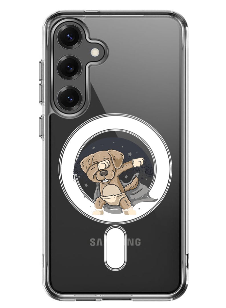 Theodor Magnetic Case for Samsung Galaxy S25 Plus 6.7-inch Compatible with MagSafe Wireless Charging, Shockproof Phone Bumper Cover dab dog - Image 1