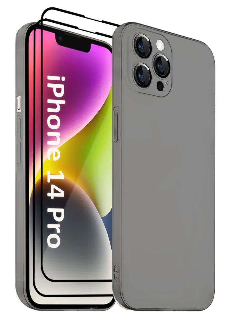 CATANES (for iPhone 14 Pro) 3Packs Case Cover Air Skin Series Back Cover Sturdy Durable Thin Case Drop Protection Cover - Transparent Grey  - Image 1