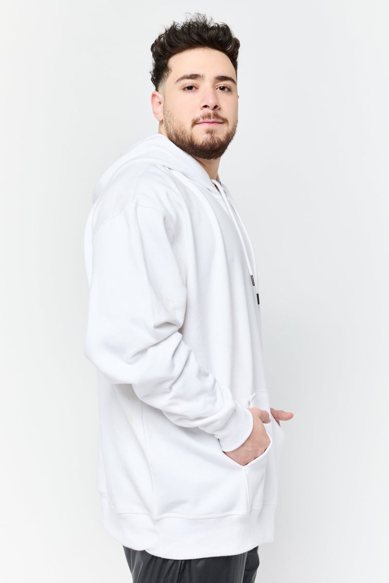Champion Men Sportswear Fit Long Sleeves Outdoor Hoodie, White  - Image 3