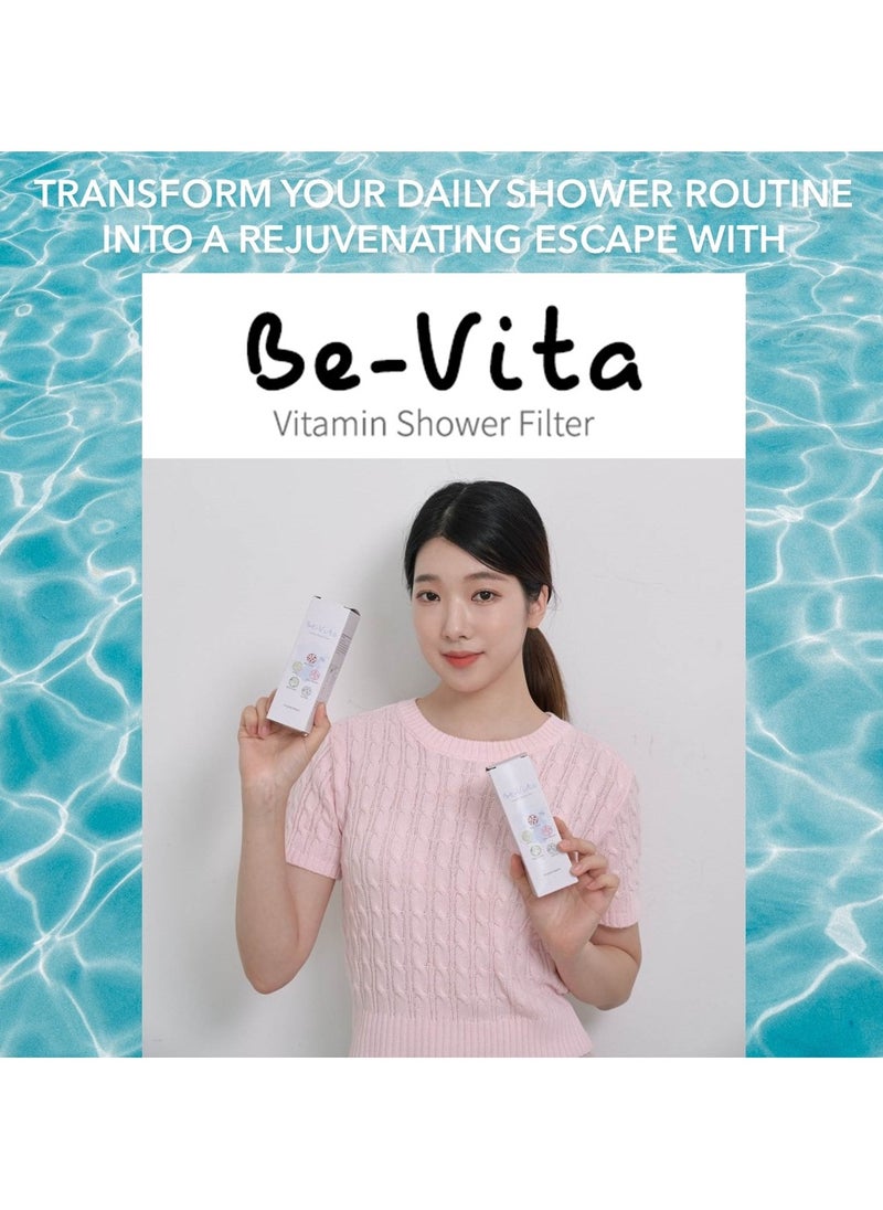 Be-Vita - Korean Vitamin Shower Filter - Anti Hair Loss - Prevents Dry Skin - Chlorine Removal - Rust Removal - Relaxing Aromatherapy - Non-Toxic (Lemon) - Image 1