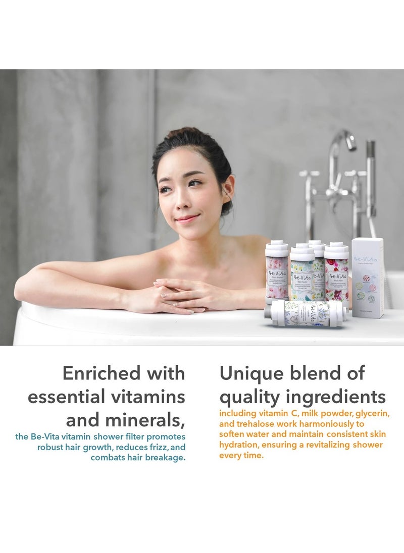 Be-Vita - Korean Vitamin Shower Filter - Anti Hair Loss - Prevents Dry Skin - Chlorine Removal - Rust Removal - Relaxing Aromatherapy - Non-Toxic (Lemon) - Image 1
