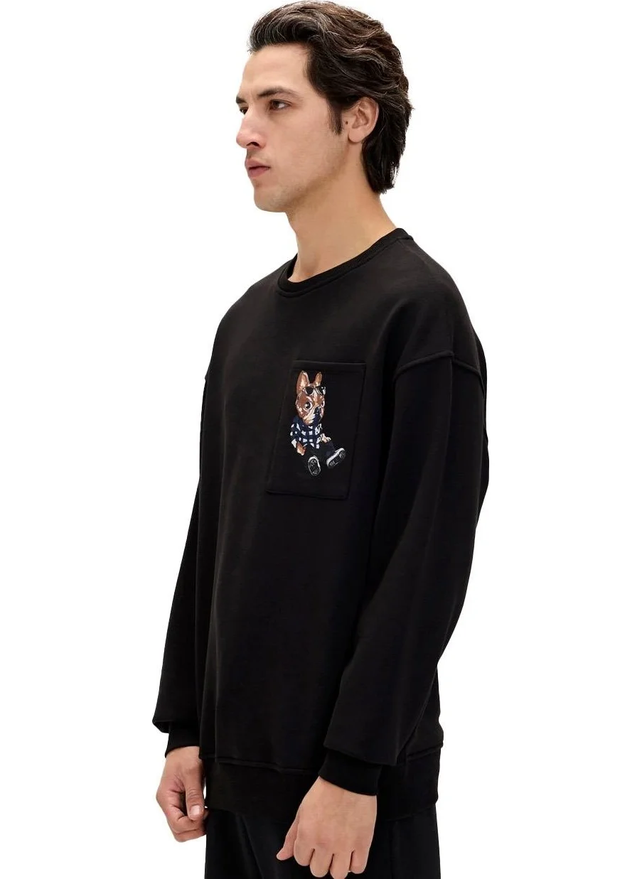 Bad Bear 24.02.12.015 Javed Crewneck Sweatshirt Black