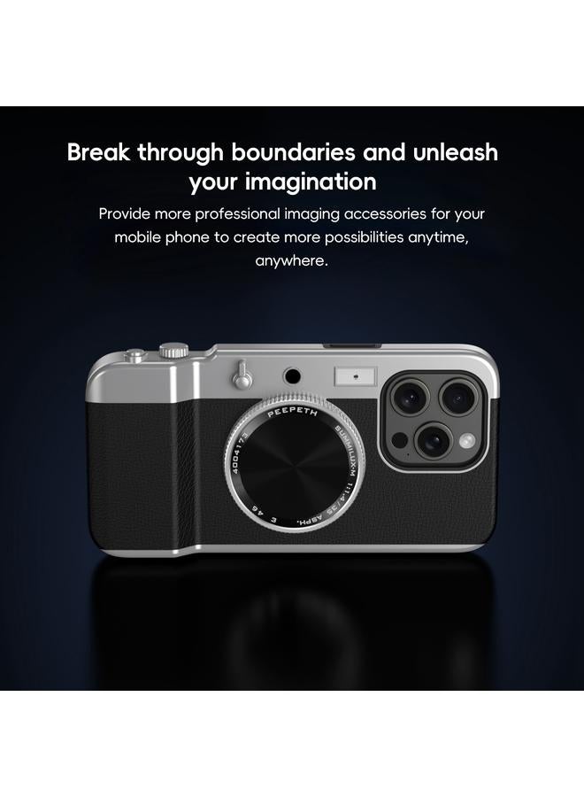 اس-توب جراب لهاتف iPhone 13 ثلاثي الأبعاد بتصميم ريترو مزود بكاميرا بلوتوث وغطاء مرآة Magsafe - Image 5