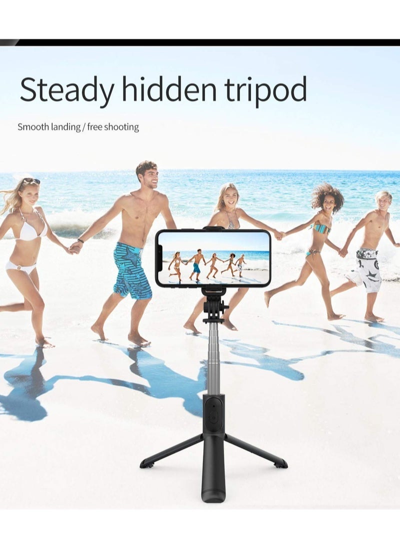 ELTRAZONE - Bluetooth Extendable Selfie Sticks with Wireless Remote and Tripod Stand, 3-in-1 Multifunctional Selfie Stick with Tripod Stand Compatible with iPhone/OnePlus/Samsung/Oppo - Image 1