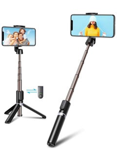 Bluetooth Extendable Selfie Sticks with Wireless Remote and Tripod Stand, 3-in-1 Multifunctional Selfie Stick with Tripod Stand Compatible with iPhone/OnePlus/Samsung/Oppo