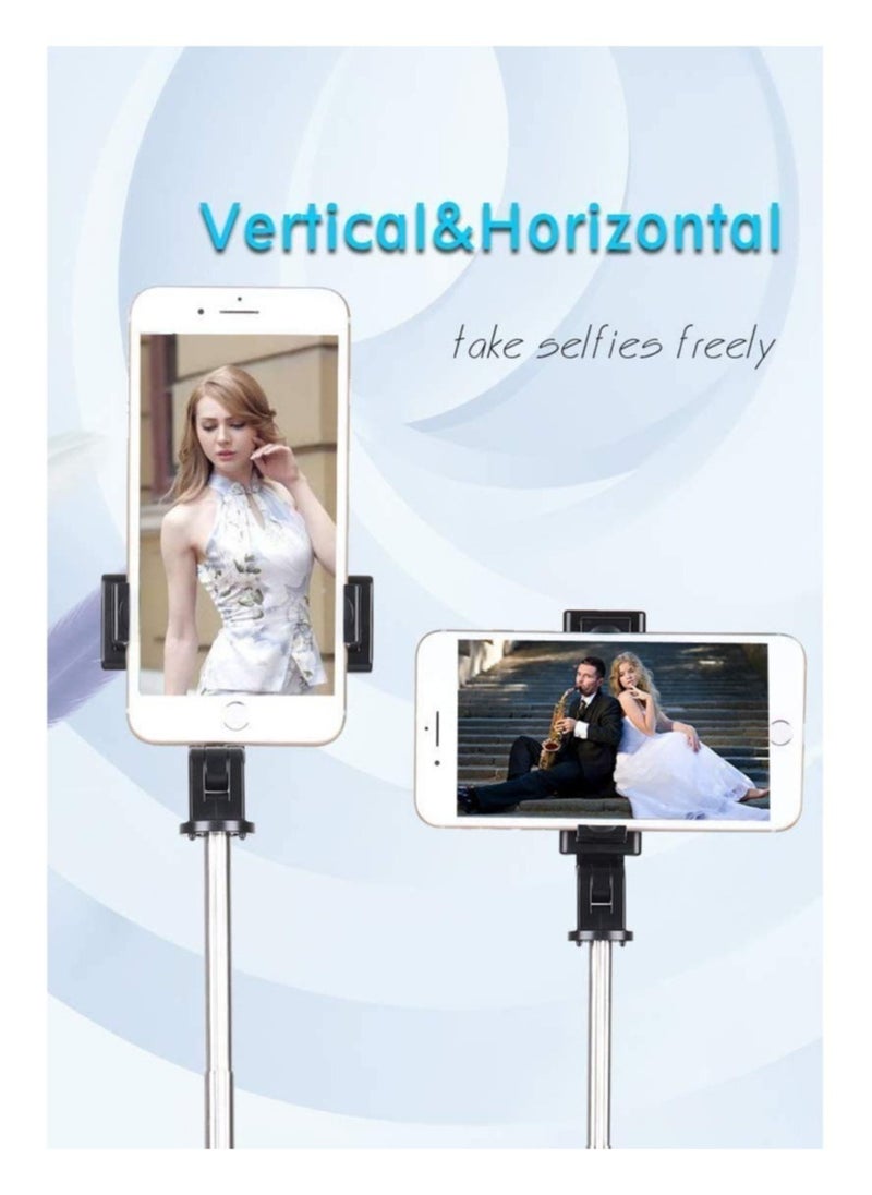 ELTRAZONE - Bluetooth Extendable Selfie Sticks with Wireless Remote and Tripod Stand, 3-in-1 Multifunctional Selfie Stick with Tripod Stand Compatible with iPhone/OnePlus/Samsung/Oppo - Image 1