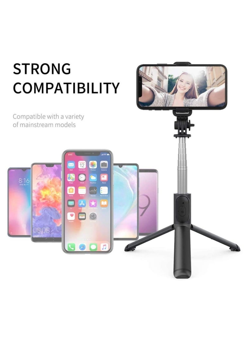 ELTRAZONE - Bluetooth Extendable Selfie Sticks with Wireless Remote and Tripod Stand, 3-in-1 Multifunctional Selfie Stick with Tripod Stand Compatible with iPhone/OnePlus/Samsung/Oppo - Image 1