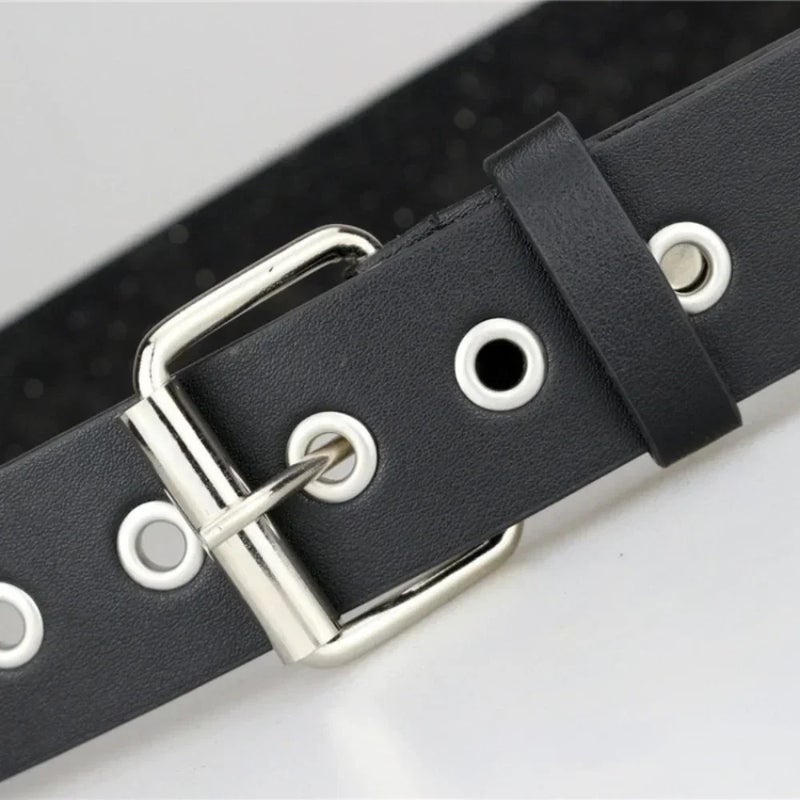 1PC Women's Punk Metal Pyramid Belt Square Bead Rivet - Image 3