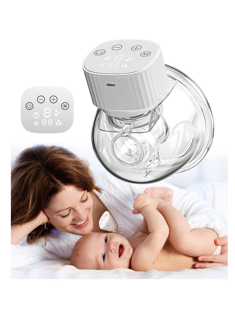 Electric Breast Pump, Breast Pump Milk Suction Device Hands Free with 3 Modes, 9 Levels, LCD Display, Wearable Breast Pump Low Noise Rechargeable Milk Extractor - Image 1