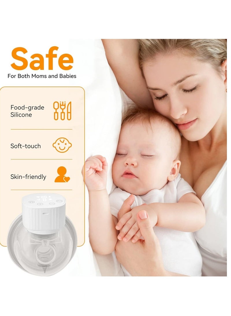 Electric Breast Pump, Breast Pump Milk Suction Device Hands Free with 3 Modes, 9 Levels, LCD Display, Wearable Breast Pump Low Noise Rechargeable Milk Extractor - Image 4