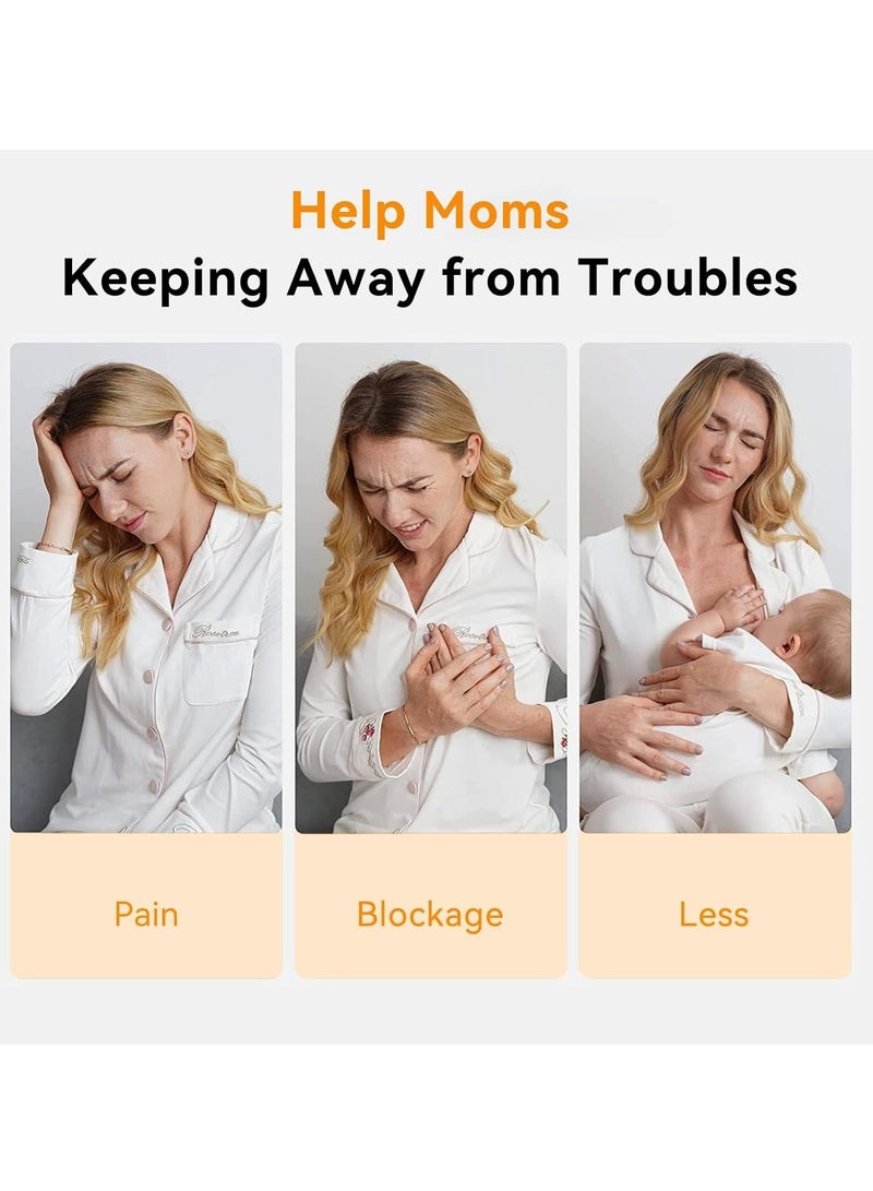 Electric Breast Pump, Breast Pump Milk Suction Device Hands Free with 3 Modes, 9 Levels, LCD Display, Wearable Breast Pump Low Noise Rechargeable Milk Extractor - Image 3