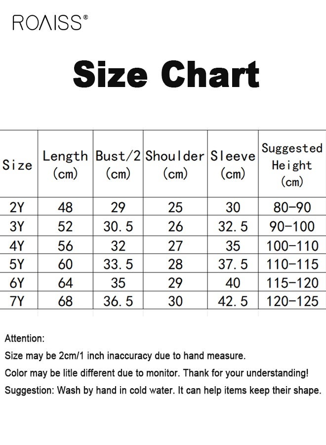 roaiss Girls Floral Dresses, Stylish Long Sleeve A-line Dress, Flower-patterned Cotton Dress, Fancy Dress for Little Girls, Suitable for Daily Wear and Outdoor Activities - Image 4