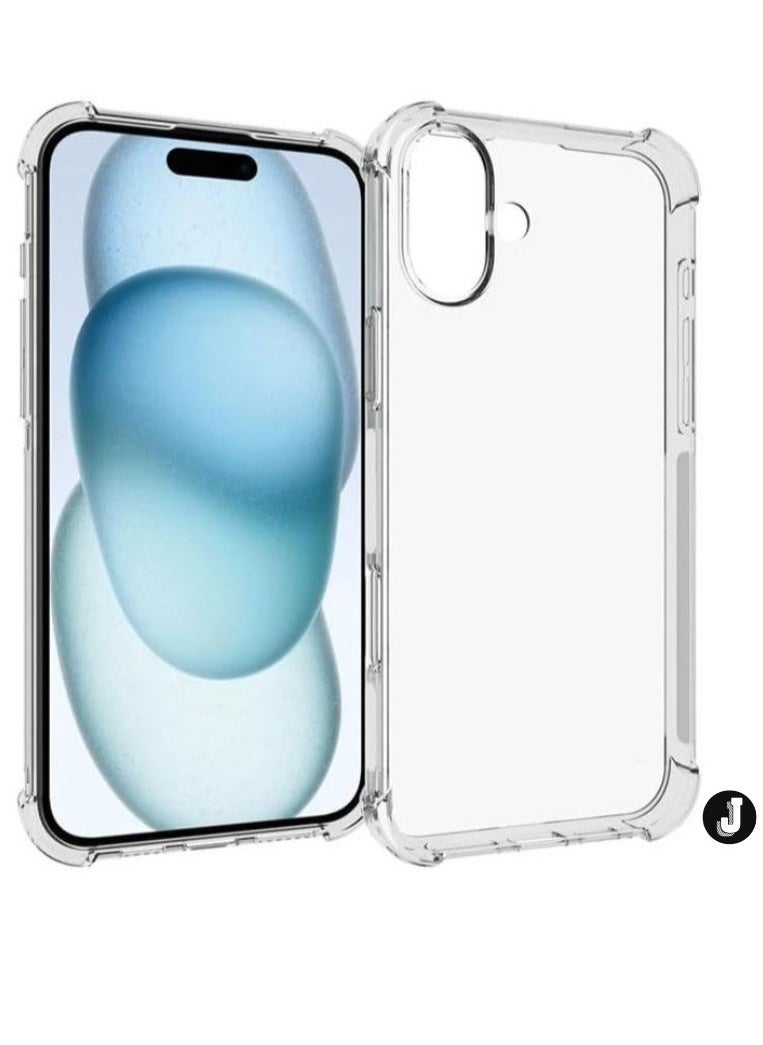 JAJEEK "iPhone 16 Clear Back Air Cushion Case – Soft Silicone Shockproof, Anti-Scratch Protective Bumper Shell" - Image 1
