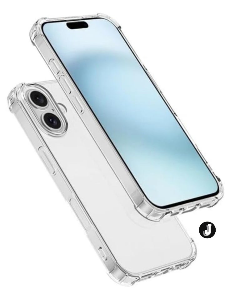 JAJEEK "iPhone 16 Clear Back Air Cushion Case – Soft Silicone Shockproof, Anti-Scratch Protective Bumper Shell" - Image 2