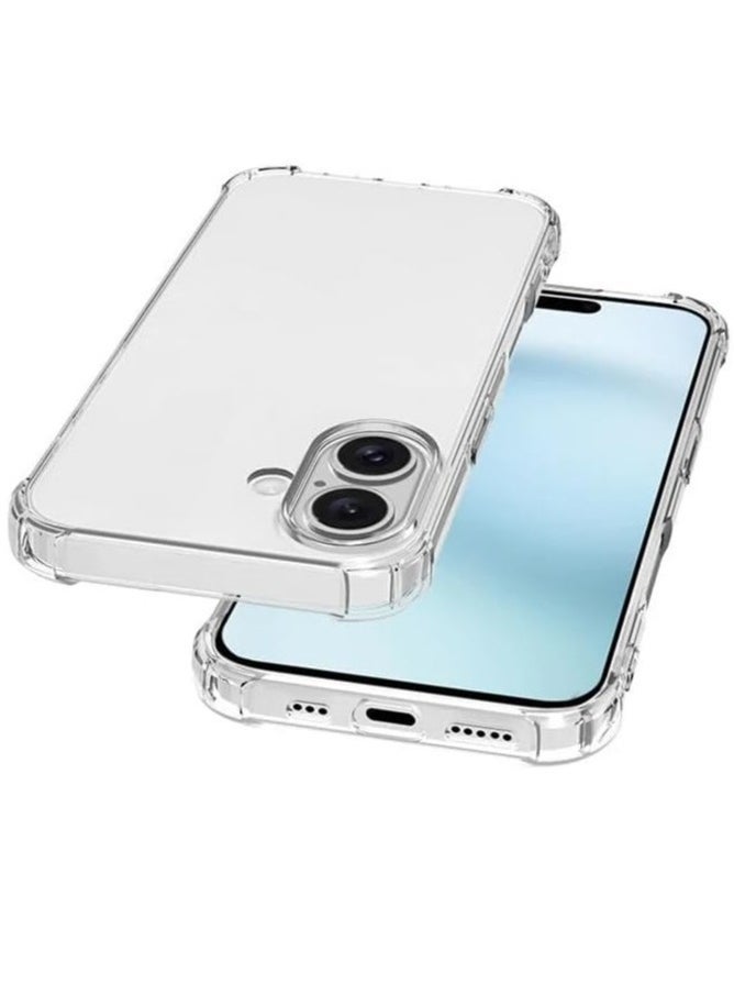 JAJEEK "iPhone 16 Clear Back Air Cushion Case – Soft Silicone Shockproof, Anti-Scratch Protective Bumper Shell" - Image 3