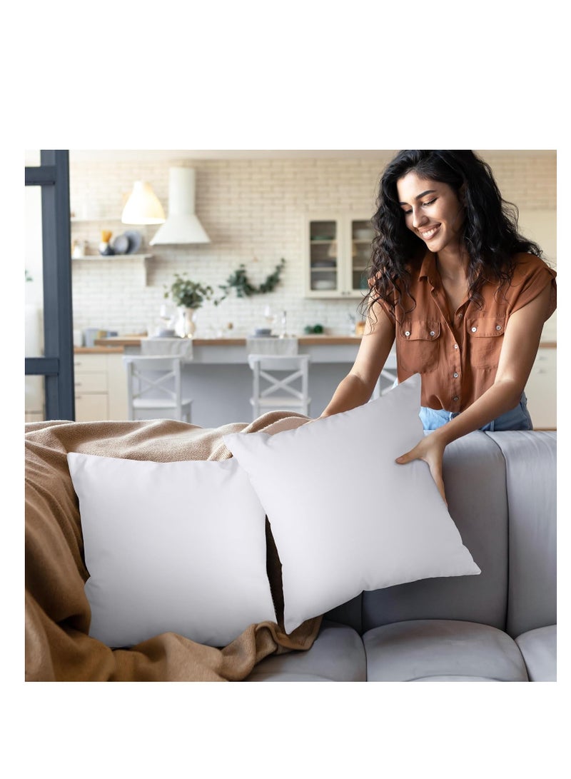 Utopia Bedding Throw Pillows Insert (Pack of 2, White) - 18 x 18 Inches Bed and Couch Pillows - Indoor Decorative Pillows - Image 4