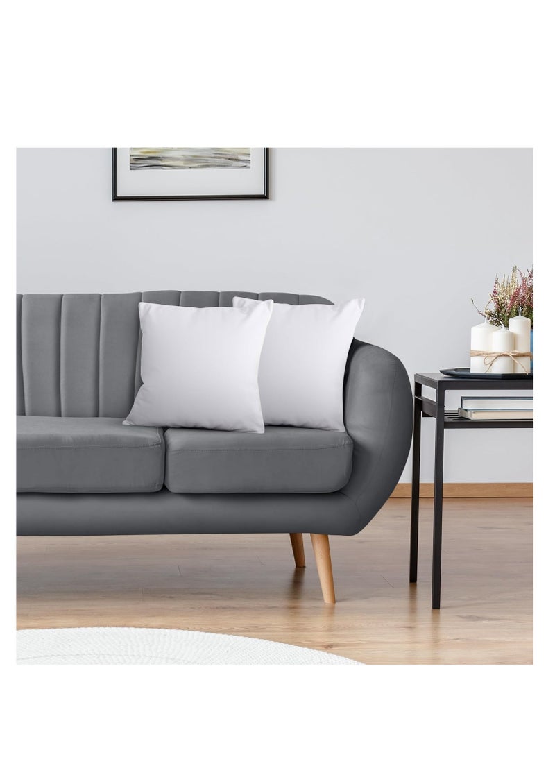 Utopia Bedding Throw Pillows Insert (Pack of 2, White) - 18 x 18 Inches Bed and Couch Pillows - Indoor Decorative Pillows - Image 2