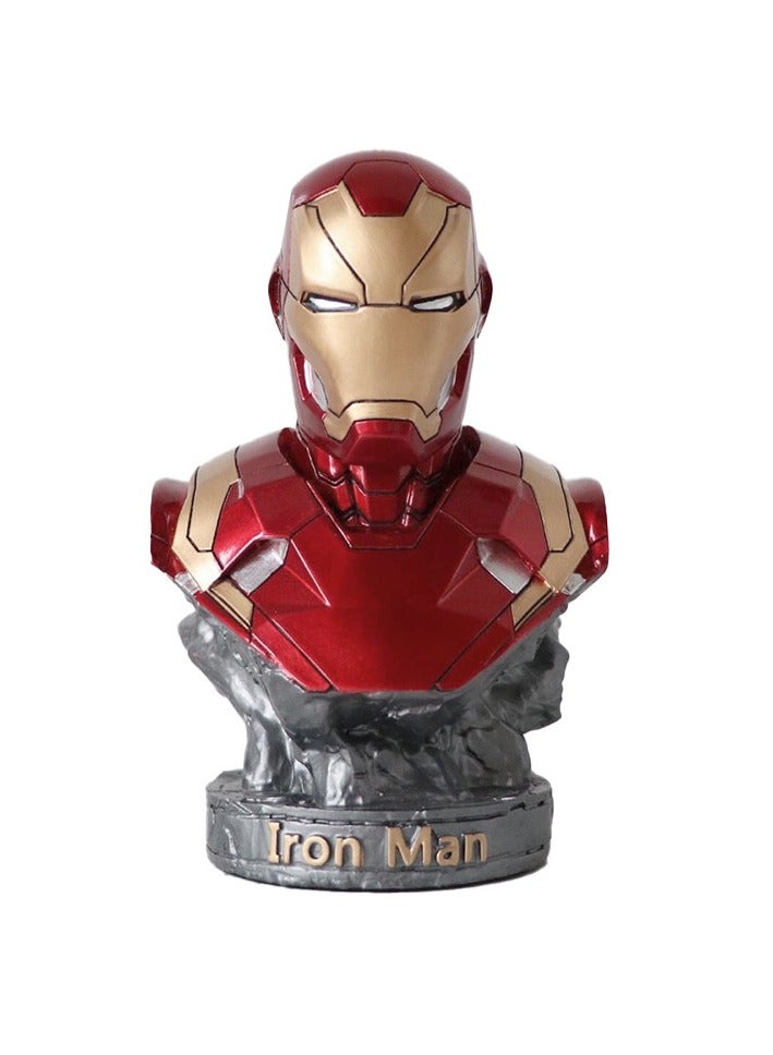 عام تمثال نصفي للرجل الحديدي ، تمثال نصفي باللون الأساسي للرجل الحديدي ، سلسلة من التماثيل ، الراتنج ، التماثيل ، الأرقام ، الحلي للجماهير والأصدقاء ، ديكور المنزل (18 سم) - Image 1