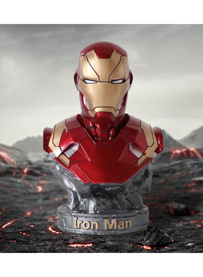 عام تمثال نصفي للرجل الحديدي ، تمثال نصفي باللون الأساسي للرجل الحديدي ، سلسلة من التماثيل ، الراتنج ، التماثيل ، الأرقام ، الحلي للجماهير والأصدقاء ، ديكور المنزل (18 سم) - Image 2