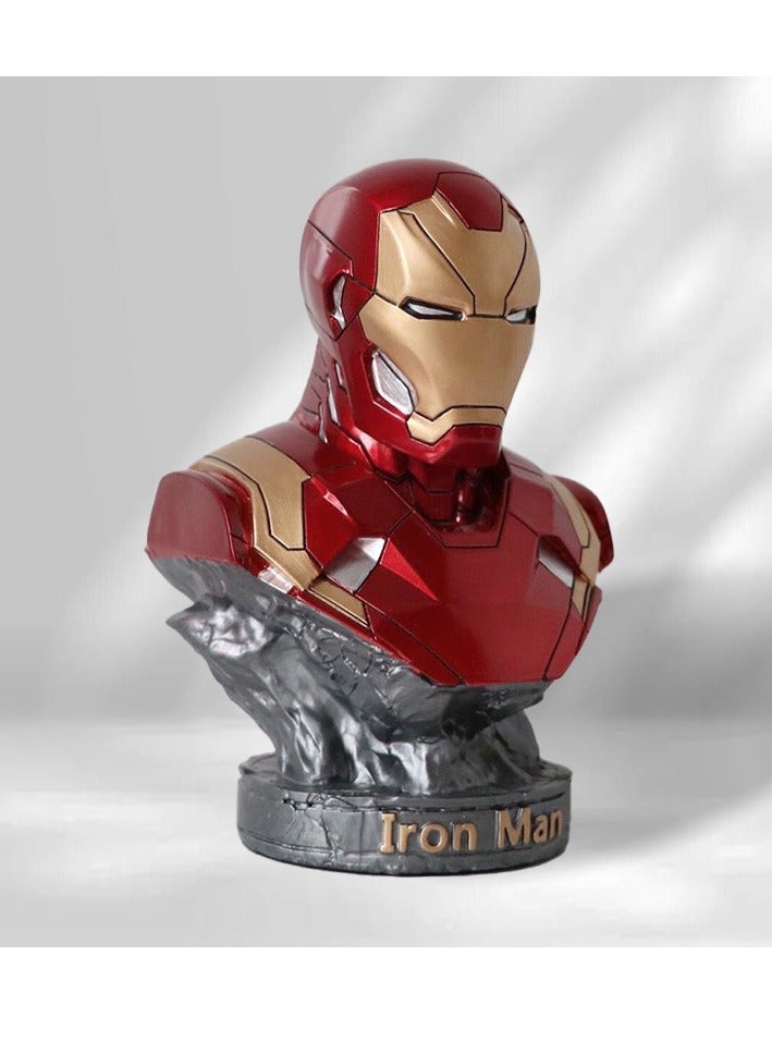 عام تمثال نصفي للرجل الحديدي ، تمثال نصفي باللون الأساسي للرجل الحديدي ، سلسلة من التماثيل ، الراتنج ، التماثيل ، الأرقام ، الحلي للجماهير والأصدقاء ، ديكور المنزل (18 سم) - Image 3