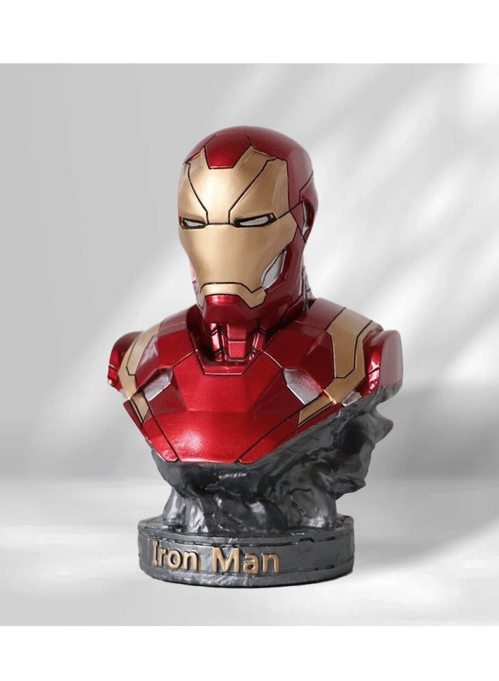 عام تمثال نصفي للرجل الحديدي ، تمثال نصفي باللون الأساسي للرجل الحديدي ، سلسلة من التماثيل ، الراتنج ، التماثيل ، الأرقام ، الحلي للجماهير والأصدقاء ، ديكور المنزل (18 سم) - Image 4