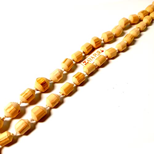MAYAPURI Tulsi Japa Mala 108 + 1 Beads Original for Daily Mantra Jaap and Meditation, Wooden Knotted Jap Mala, Chanting Beads Size; Small to Big, Mala Length: 64 inches (Pack of 1) - Image 4