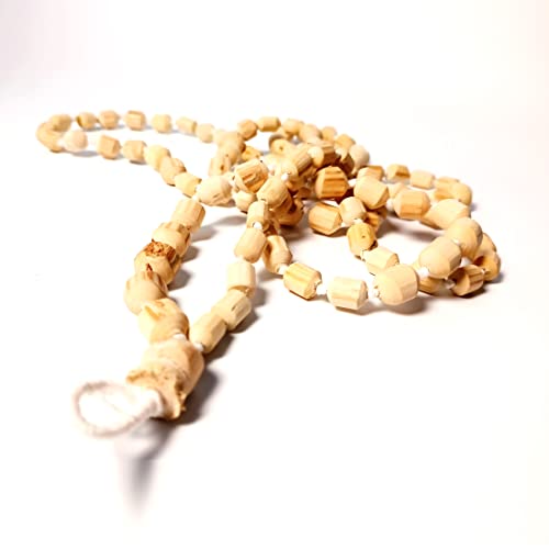 MAYAPURI Tulsi Japa Mala 108 + 1 Beads Original for Daily Mantra Jaap and Meditation, Wooden Knotted Jap Mala, Chanting Beads Size; Small to Big, Mala Length: 64 inches (Pack of 1) - Image 5
