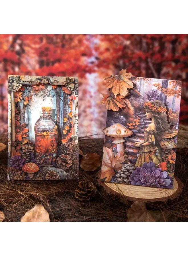 Morimine Letter Paper Vintage Medieval Fantasy Scrapbook Sheets Gothic Princess Mermaids Unicorns Autumn Craft - Image 3