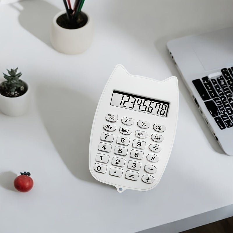 Blue Portable Mini Calculator With Large Buttons For Office School Use - Image 1