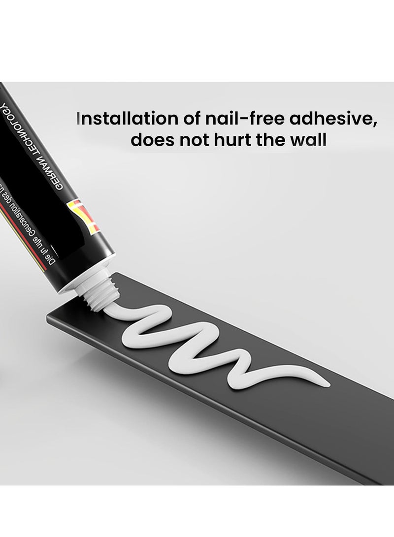 general Hair dryer rack, Hair Dryer Holder Wall Mounted Blow Dryer Holder Hair Tool Organizer, Wall Mounted Electric Hair Dryer Rack, for Home Bathroom Organizer - Image 2