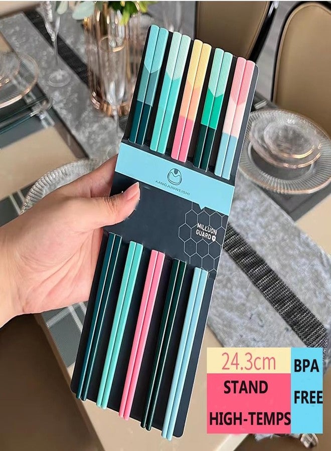 Fejapa 5 Pairs Reusable Chopstick Helpers Training Chop sticks Adult Senior Elderly Practice Chopsticks for Beginners Right Left Handed Chinese Learning Chopstick Dishwasher Safe Chop stick Trainer - Image 4
