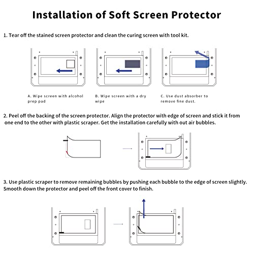 KOYOFEI 5PCS Screen Protector for Mono 2, 3D Printer Screen Protector Film for Anycubic Photon Mono 2 6.6inch 4K Resin 3D Printer - Image 5