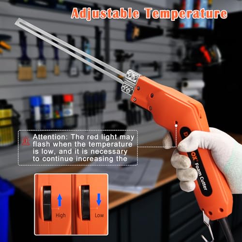 DOMINOX Hot Knife Foam Cutter, Foam Cutting Tool Kit, Heavy-duty Case Styrofoam Cutter for Cutting Foam Board Insulation, EPP, EPS, XPS, EVA, EPE, PU, KT Board, Sponge, Nylon - Image 5