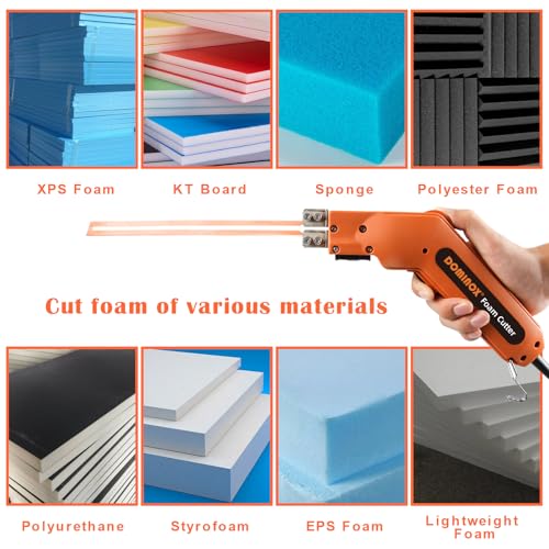DOMINOX Hot Knife Foam Cutter, Foam Cutting Tool Kit, Heavy-duty Case Styrofoam Cutter for Cutting Foam Board Insulation, EPP, EPS, XPS, EVA, EPE, PU, KT Board, Sponge, Nylon - Image 3