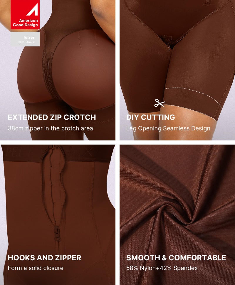 SHAPELLX Shapewear Tummy Control High Waisted Shapewear Body Shaper Shorts Shapewear for Women Tummy Control Slip Shorts Butt Lifting Shapewear Higher Power Shorts (Brown, XX-Large) - Image 4