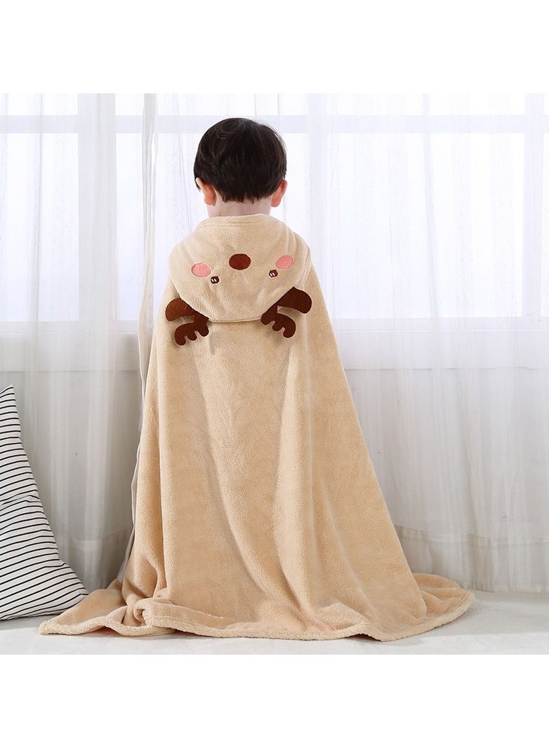 منشفة استحمام بأكمام قفيز مطبوعة برسوم كرتونية من ألياف دقيقة